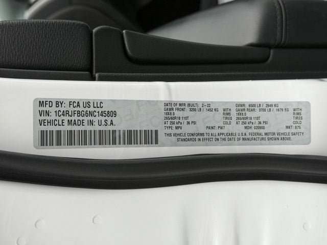 2022 Jeep Grand Cherokee WK Limited