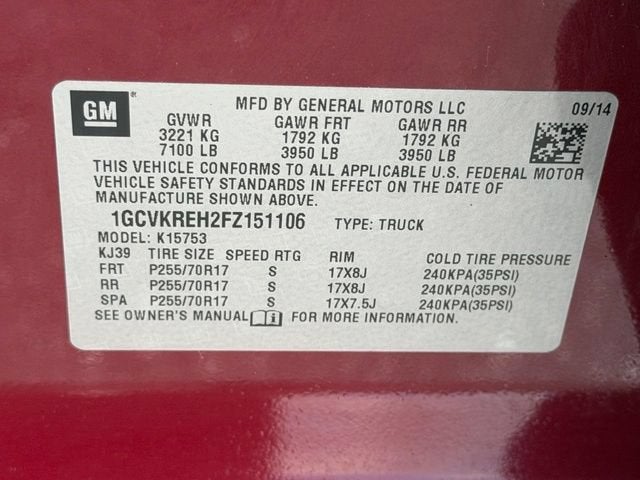 2015 Chevrolet Silverado 1500 LT
