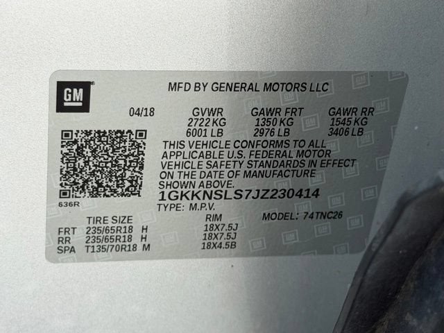 2018 GMC Acadia SLE