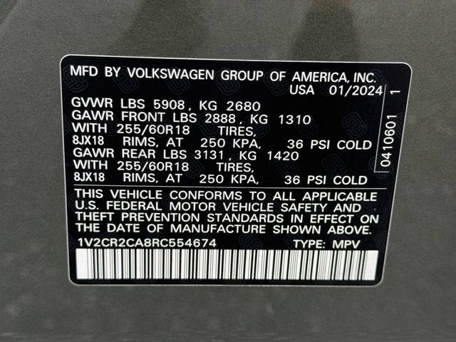 2024 Volkswagen Atlas 2.0T Peak Edition SE w/Technology
