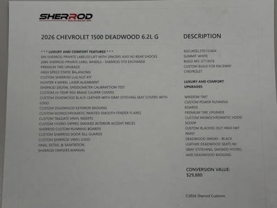 2026 Chevrolet Silverado 1500 RST Deadwood by Sherrod